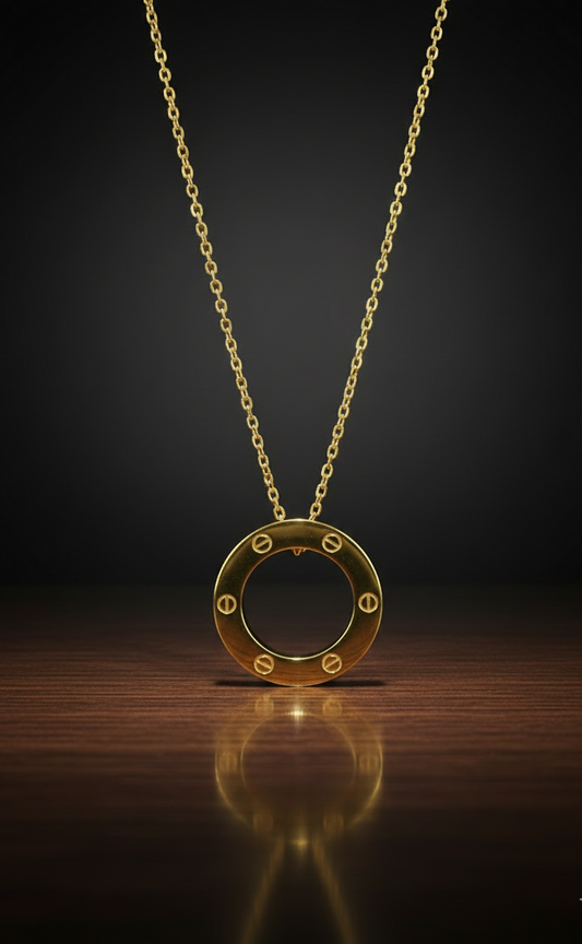 Prexela 'Golden Circle' Pendant Necklace – The Power of Simplicity