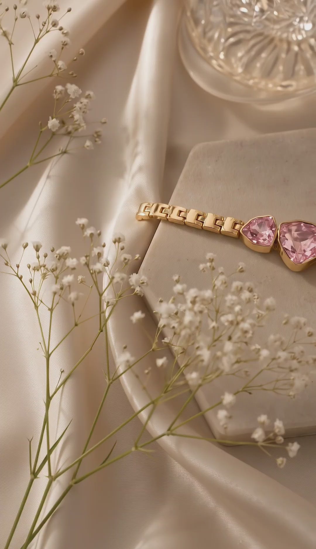Blush Crystal Watch Bracelet