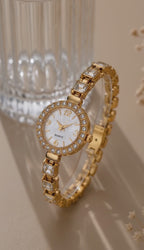 Crystal Luxe Gold Watch