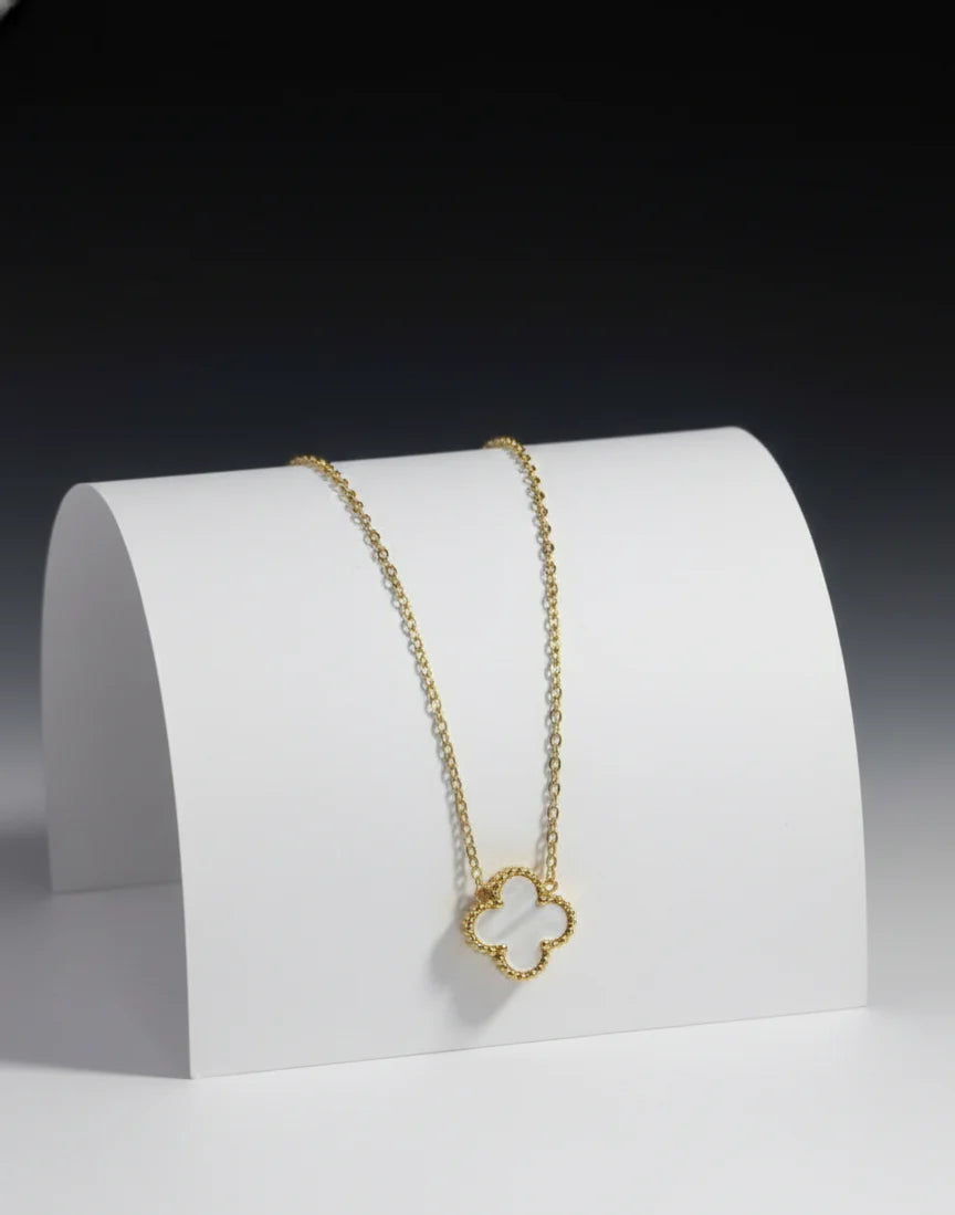 Mother-of-Pearl Clover Necklace | A Symbol of Grace, Luck & Light