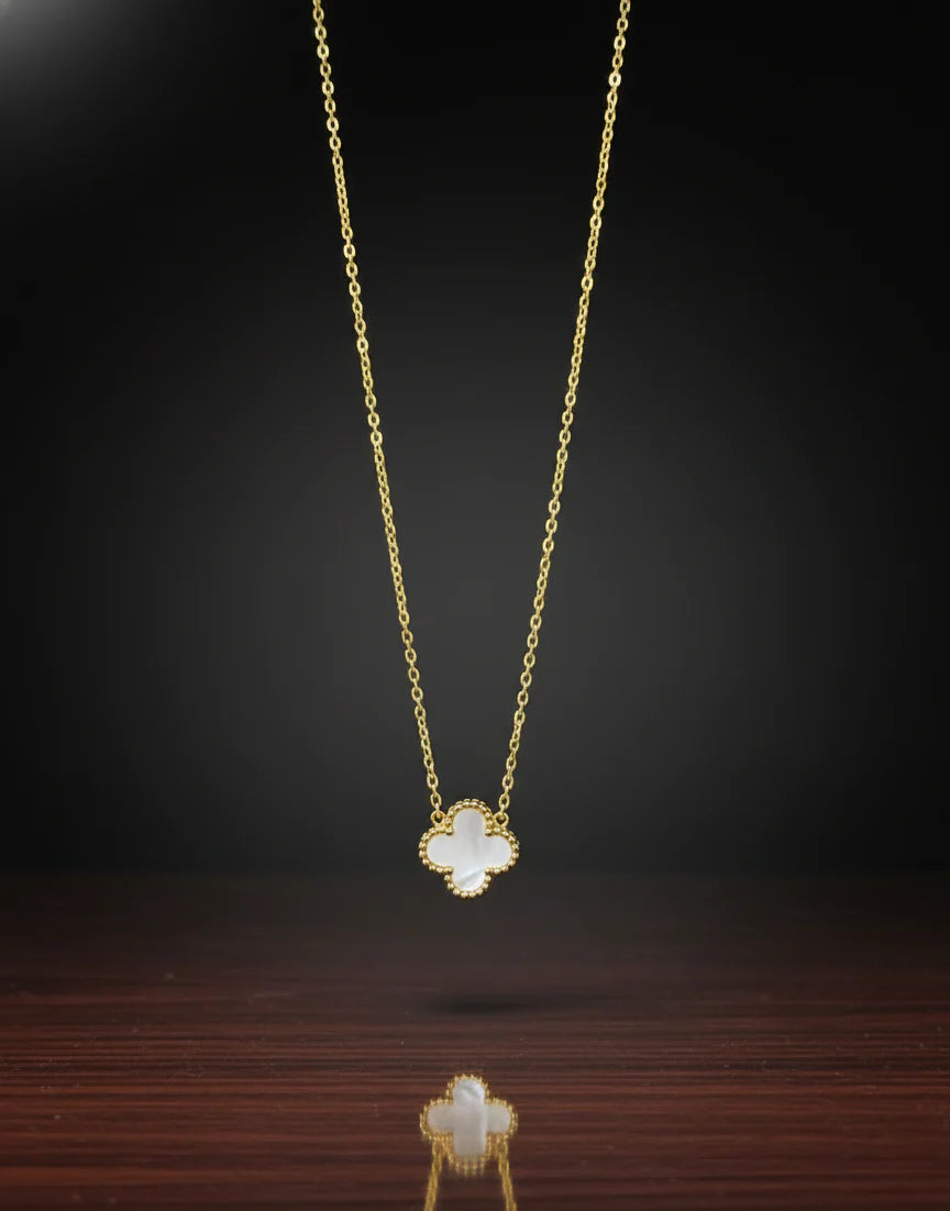 Mother-of-Pearl Clover Necklace | A Symbol of Grace, Luck & Light