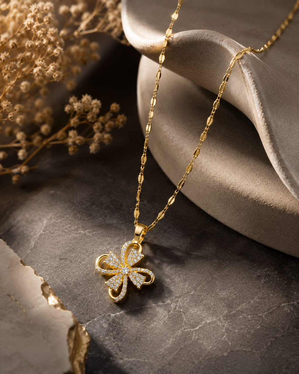 Luna Bloom Pendant Necklace
