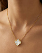 Mother-of-Pearl Clover Necklace | A Symbol of Grace, Luck & Light