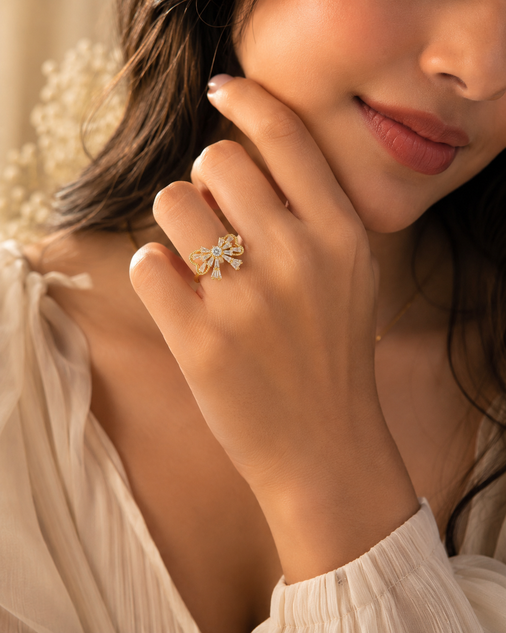 Crystal Bow Ring