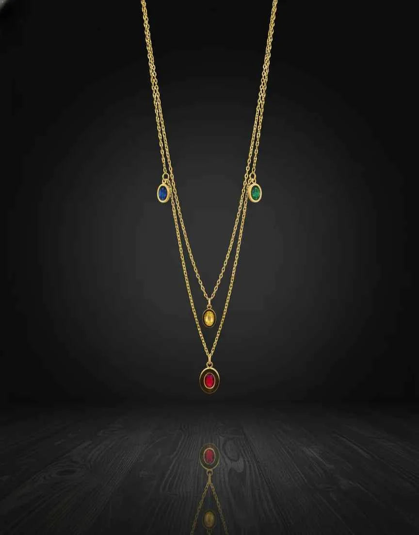 Celestial Gemstone Layered Necklace | Stories of Color, Balance & Grace