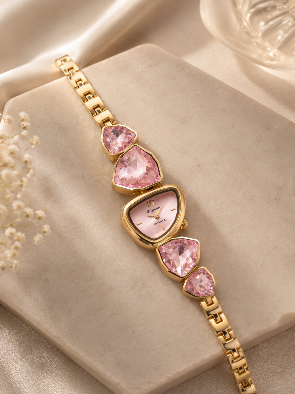 Blush Crystal Watch Bracelet