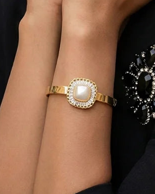 Golden Pearl Cuff Bracelet | A Quiet Statement of Timeless Grace