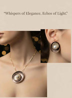 Elegance Pearl Jewellery Set | Necklace & Earrings in Gold-Tone Finish