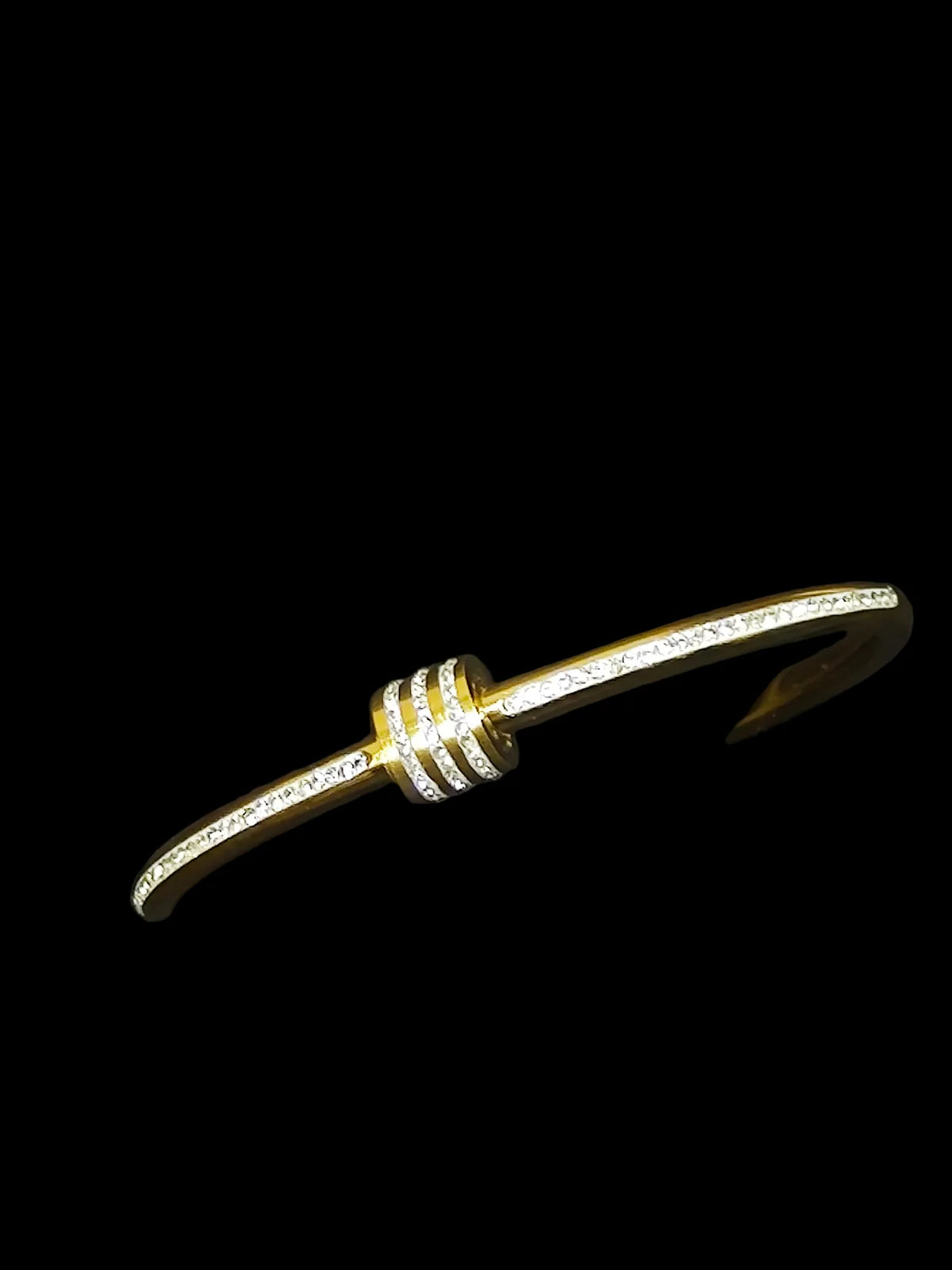 Sleek Crystal Detail Bracelet | 18k Gold-Tone Finish