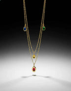 Celestial Gemstone Layered Necklace | Stories of Color, Balance & Grace