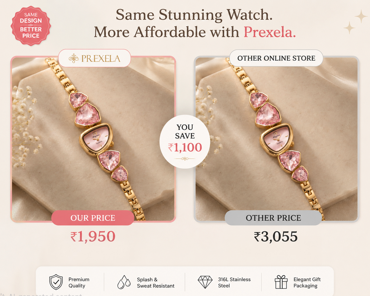 Blush Crystal Watch Bracelet