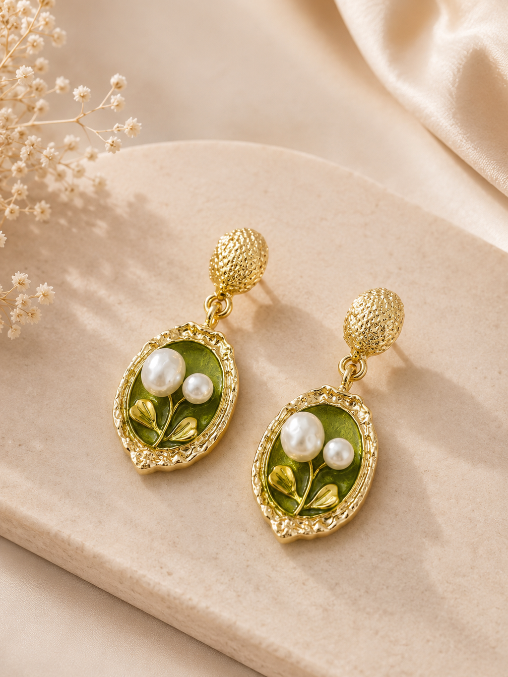 Pearl Bloom Drop Earrings