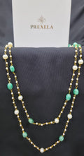 Emerald Layered Necklace Set | Luxury Gold-Plated Jewellery for Women