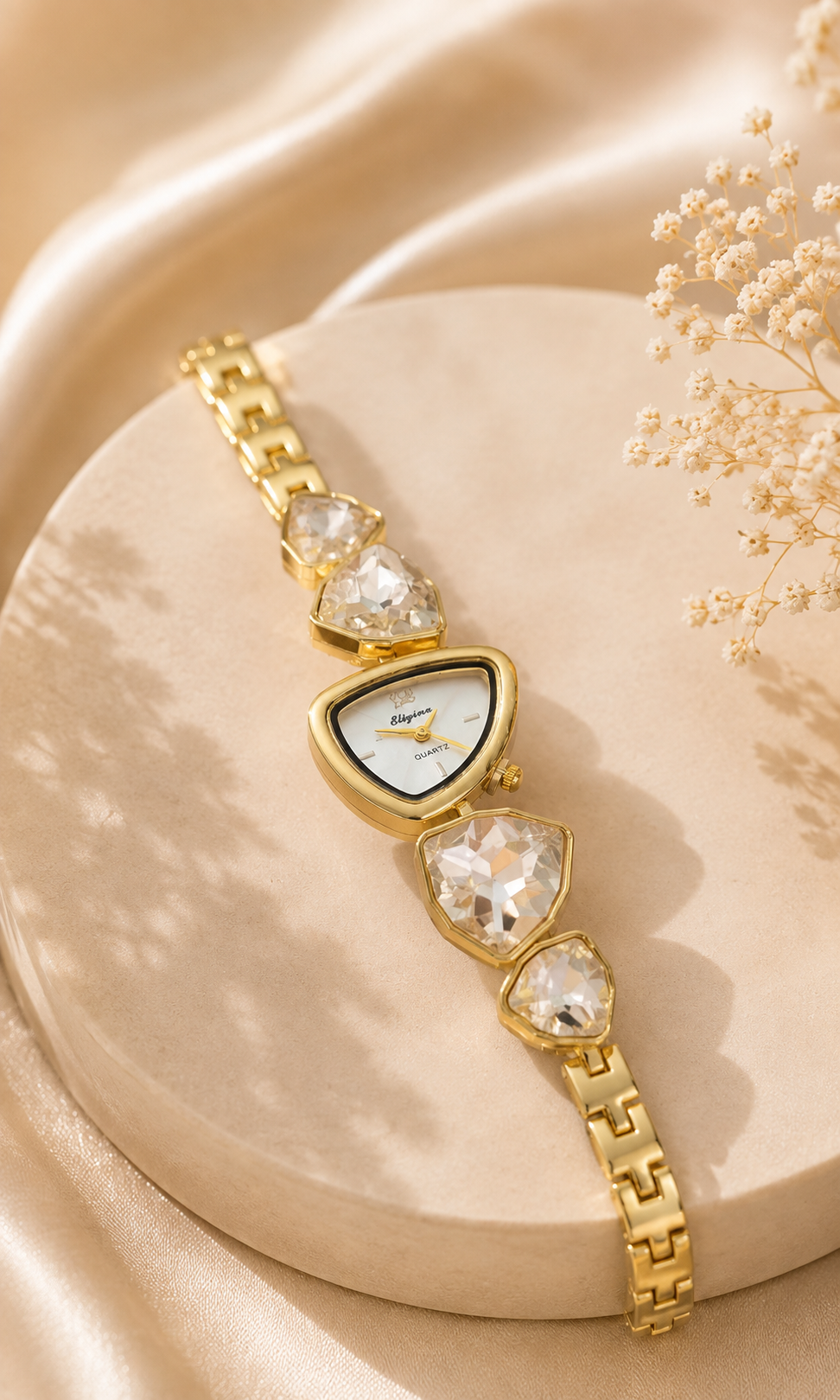 Crystal Charm Bracelet Watch
