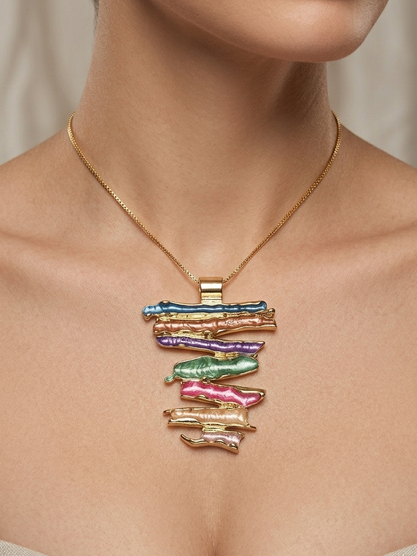 Aurora Layers Statement Pendant Set