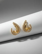 Golden Arc Statement Earrings | Where Movement Meets Modern Luxury