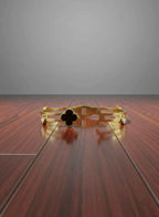 Black Clover Open Cuff Bracelet | Gold-Tone Finish