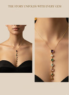 Gemstone Statement Necklace | Power Layered Gold-tone Jewellery