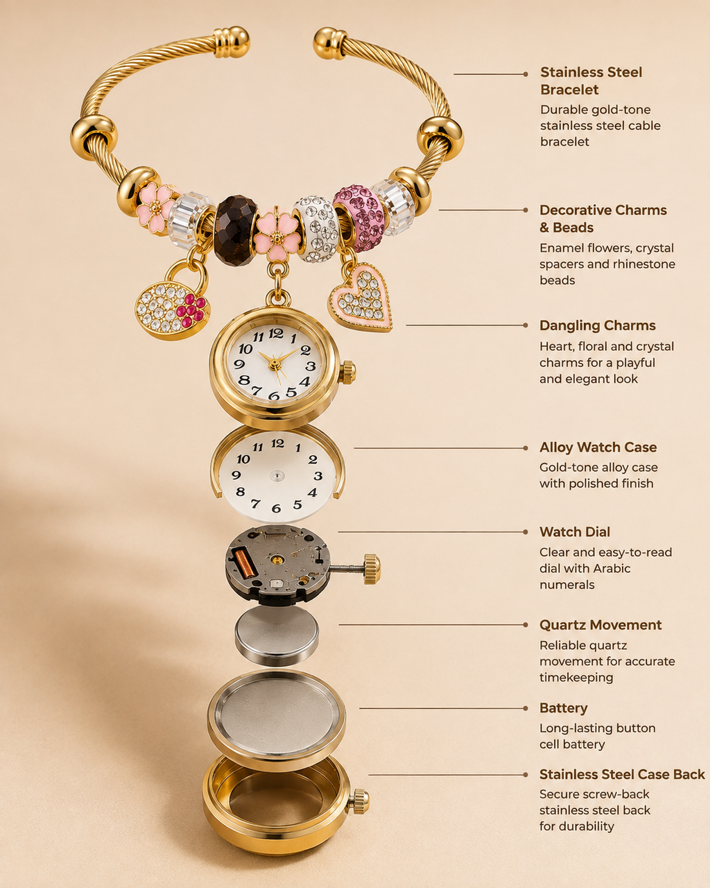 Bloom Charm Bracelet Watch
